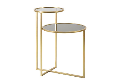 Table basse 2 niveaux – Superposition chic 50x40x60,5 cm