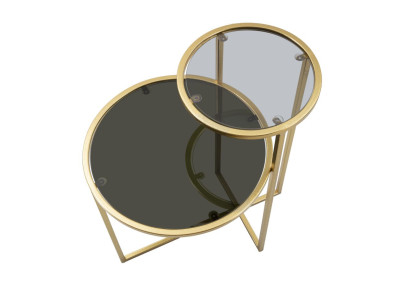 Table basse 2 niveaux – Superposition chic 50x40x60,5 cm