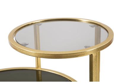 Table basse 2 niveaux – Superposition chic 50x40x60,5 cm