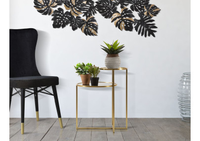 Table basse 2 niveaux – Superposition chic 50x40x60,5 cm