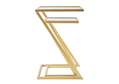 Table d’appoint Z – Duo géométrique 40x40x60 - 30x30x50 cm