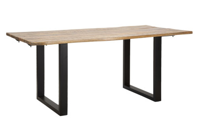 Table à manger extensible – Bois de manguier noble 180x90x77 cm (280 cm ouverte)