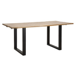 Table à manger extensible – Bois de manguier noble 180x90x77 cm (280 cm ouverte)