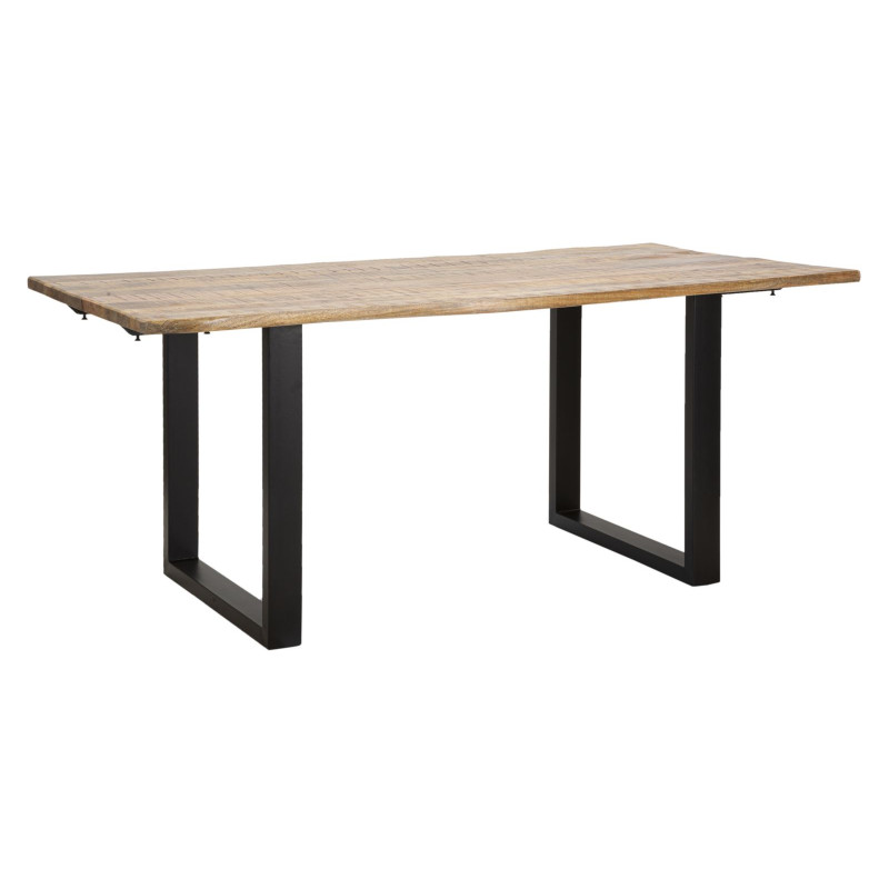 Table à manger extensible – Bois de manguier noble 180x90x77 cm (280 cm ouverte)