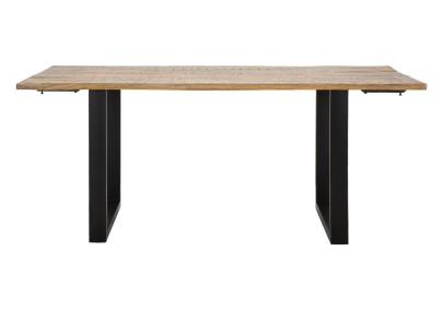 Table à manger extensible – Bois de manguier noble 180x90x77 cm (280 cm ouverte)