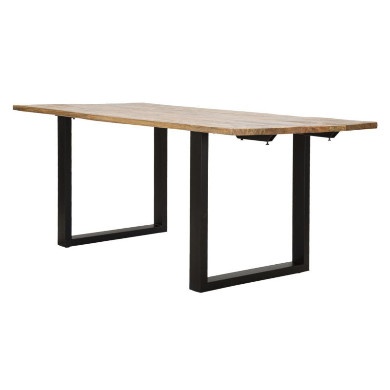 Table à manger extensible – Bois de manguier noble 180x90x77 cm (280 cm ouverte)
