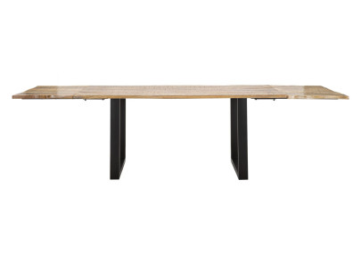 Table à manger extensible – Bois de manguier noble 180x90x77 cm (280 cm ouverte)