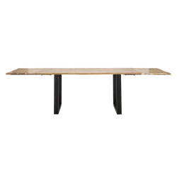 Table à manger extensible – Bois de manguier noble 180x90x77 cm (280 cm ouverte)
