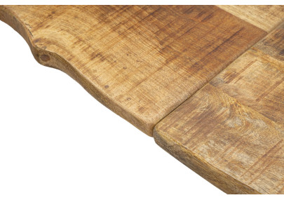 Table à manger extensible – Bois de manguier noble 180x90x77 cm (280 cm ouverte)