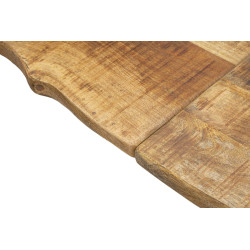 Table à manger extensible – Bois de manguier noble 180x90x77 cm (280 cm ouverte)