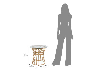 Table basse Panama Circle – Élégance compacte Ø50x50 cm