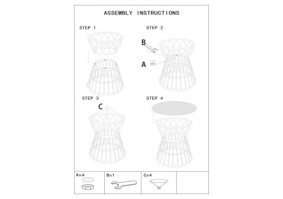 Table basse Panama Circle – Élégance compacte Ø50x50 cm