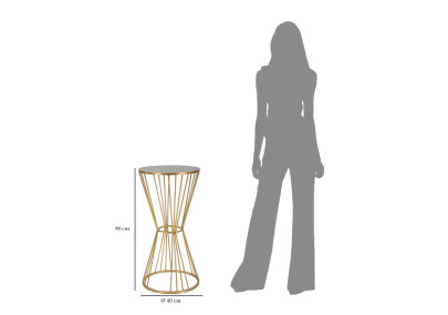 Table Super – Force et éclat Ø40x80 cm