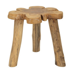 Table basse Bintang – Bois de teck naturel 50x47x50 cm