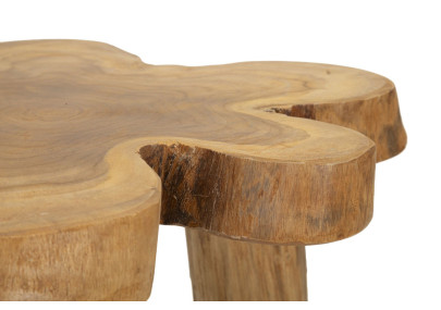 Table basse Bintang – Bois de teck naturel 50x47x50 cm