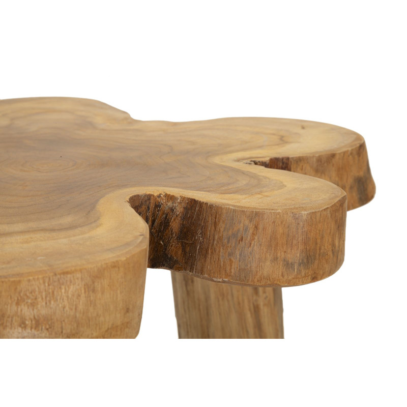 Table basse Bintang – Bois de teck naturel 50x47x50 cm