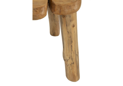 Table basse Bintang – Bois de teck naturel 50x47x50 cm