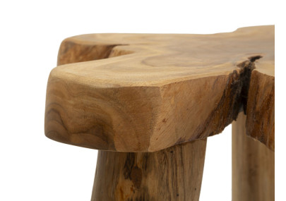 Table basse Bintang – Bois de teck naturel 50x47x50 cm