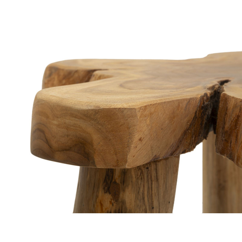 Table basse Bintang – Bois de teck naturel 50x47x50 cm