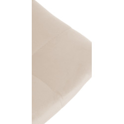 Tabouret de bar Jerry en velours, chrome et crème