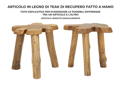 Table basse Bintang – Bois de teck naturel 50x47x50 cm