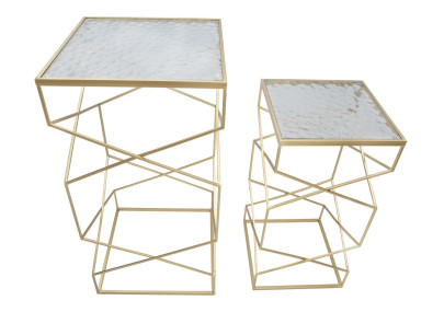 Support Téléphone Verre Duo – Harmonie claire 50x50x100 - 40x40x80 cm