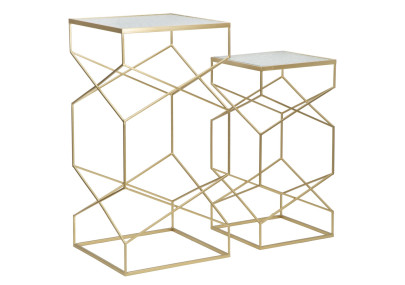 Support Téléphone Verre Duo – Harmonie claire 50x50x100 - 40x40x80 cm