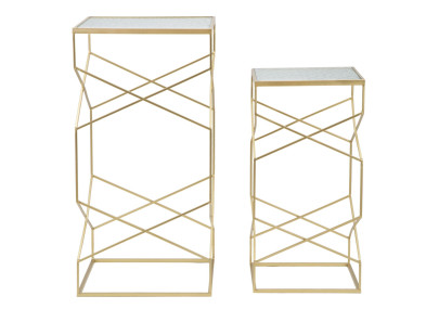 Support Téléphone Verre Duo – Harmonie claire 50x50x100 - 40x40x80 cm