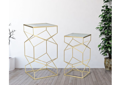 Support Téléphone Verre Duo – Harmonie claire 50x50x100 - 40x40x80 cm