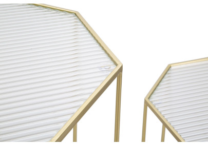 Support Téléphone Verre Nouveau Set – Design contemporain 50x46x100 - 40x37x80 cm