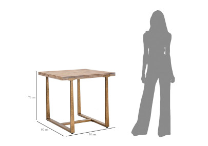 Table à manger Ankara – Format carré 80x80x76 cm