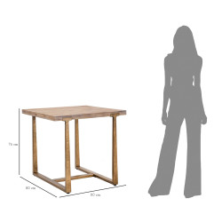 Table à manger Ankara – Format carré 80x80x76 cm