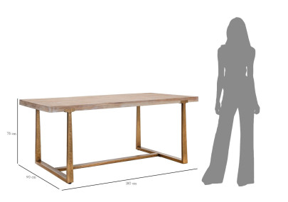 Table à manger Ankara – Élégance longiligne 180x90x78 cm