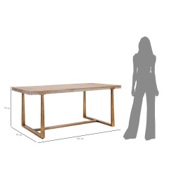 Table à manger Ankara – Élégance longiligne 180x90x78 cm