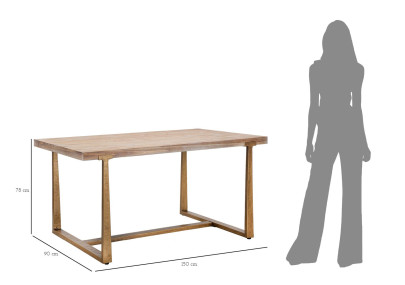 Table à manger Ankara – Format intermédiaire 150x90x78 cm