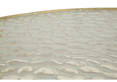 Table Noah Gold – Ensemble doré 4 pièces Ø70x45 - 47x54,5 - 36x50 - 28x45 cm