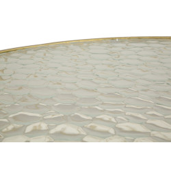 Table Noah Gold – Ensemble doré 4 pièces Ø70x45 - 47x54,5 - 36x50 - 28x45 cm