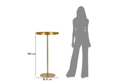 Table Doha Grande – Opulence dorée Ø51x100 cm