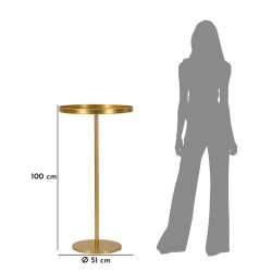 Table Doha Grande – Opulence dorée Ø51x100 cm