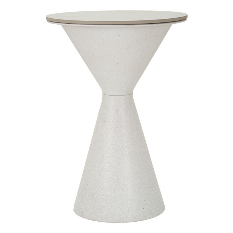 Table Double Blanche – Pureté lumineuse Ø44,5x63 cm