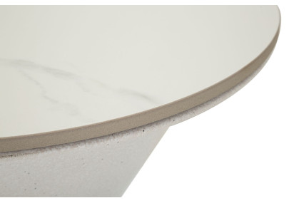 Table Double Blanche – Pureté lumineuse Ø44,5x63 cm