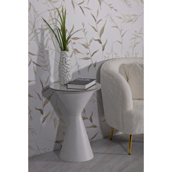 Table Double Blanche – Pureté lumineuse Ø44,5x63 cm