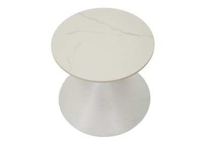 Table Blanche – Minimalisme raffiné Ø42x40 cm