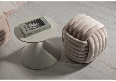 Table Blanche – Minimalisme raffiné Ø42x40 cm