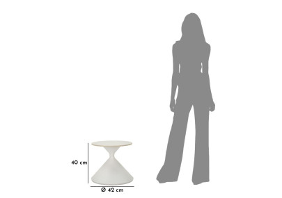 Table Blanche – Minimalisme raffiné Ø42x40 cm