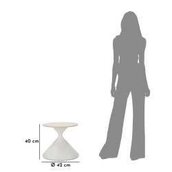 Table Blanche – Minimalisme raffiné Ø42x40 cm