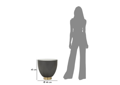 Table basse Elge Petite – Élégance compacte Ø46x45 cm