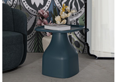 Table Gea Bleue Haute – Accent contemporain 48x48x50 cm