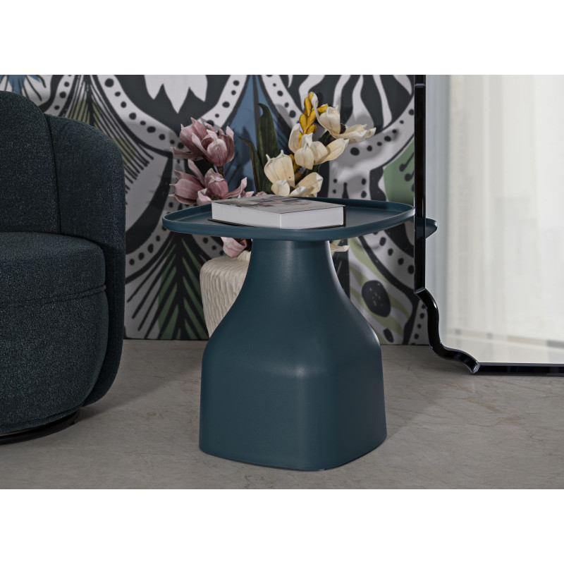 Table Gea Bleue Haute – Accent contemporain 48x48x50 cm