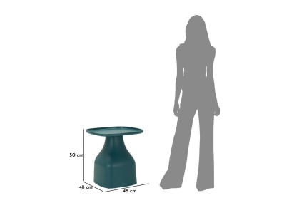 Table Gea Bleue Haute – Accent contemporain 48x48x50 cm